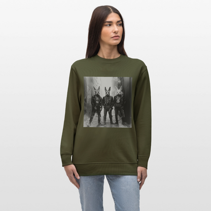 The Hare Raisers, Ekologisk sweatshirt CHANGER unisex från Stanley/Stella - kaki