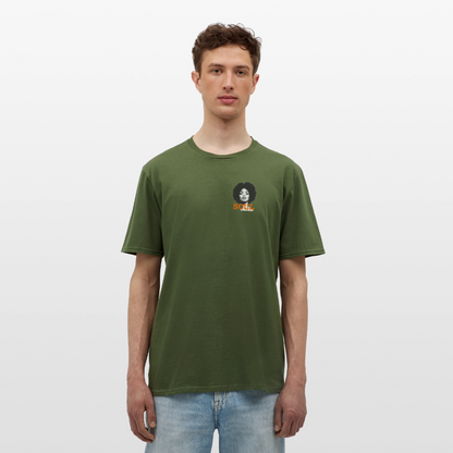 T-shirt unisex - Litet brösttryck - Litet brösttryck - Militärgrön