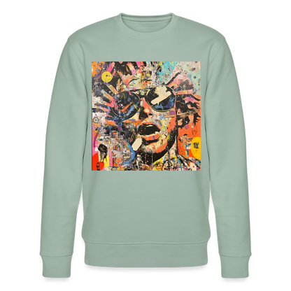 Cosmic Soul Groove, Ekologisk sweatshirt CHANGER unisex från Stanley/Stella - ljus grågrön