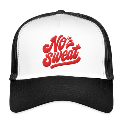 No Sweat, Trucker Cap - vit/svart