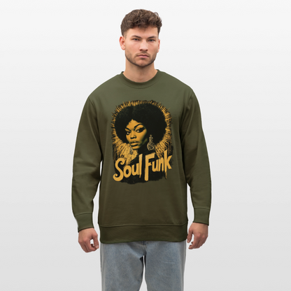 Soul Funk, Ekologisk sweatshirt CHANGER unisex från Stanley/Stella - kaki