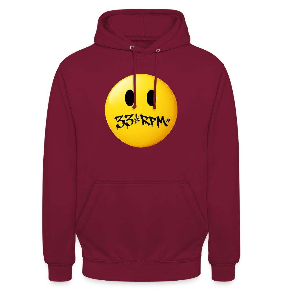 Turntable Grin, Luvtröja unisex - bordeaux