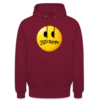 Turntable Grin, Luvtröja unisex - bordeaux