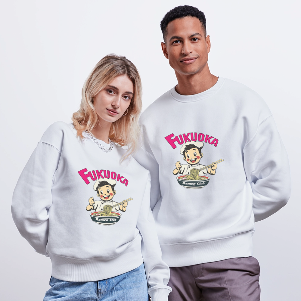 Fukuoka Ramen Club, Ekologisk oversizetröja RADDER unisex från Stanley/Stella - vit