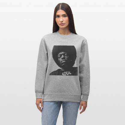 Where Soul Lives, Ekologisk sweatshirt CHANGER unisex från Stanley/Stella - gråmelerad