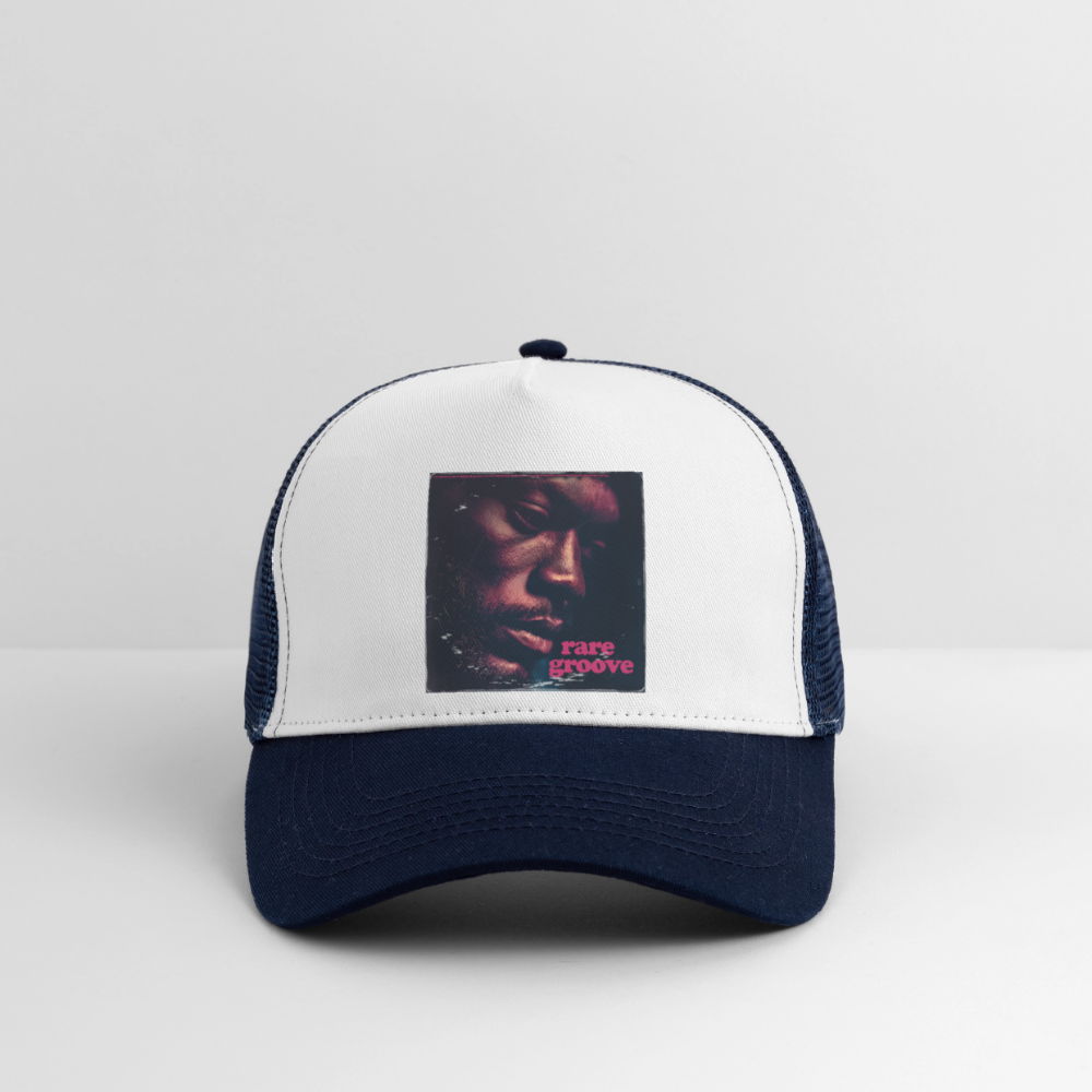 Groove Dust, Trucker Cap - vit/marinblå