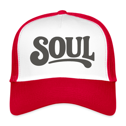 All About Soul, Trucker Cap - vit/röd