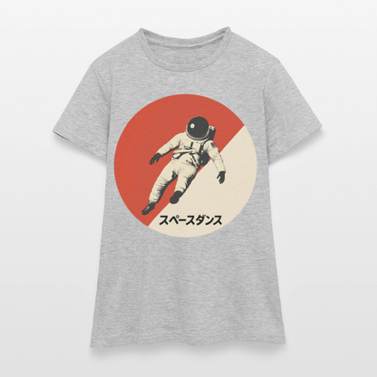 Space Dance, T-shirt dam - gråmelerad