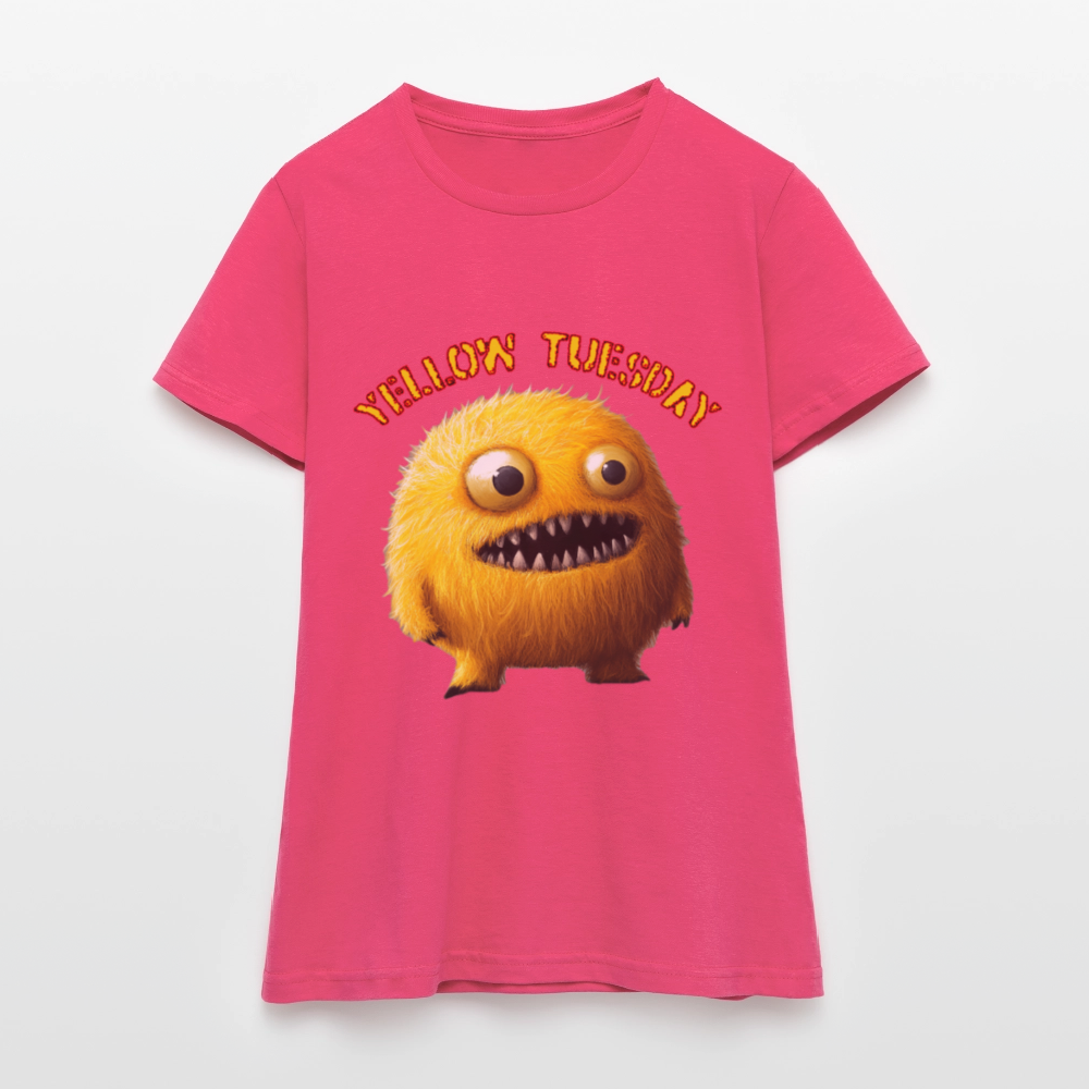 Yellow Tuesday – Funky, Not Blue, T-shirt dam - azalea