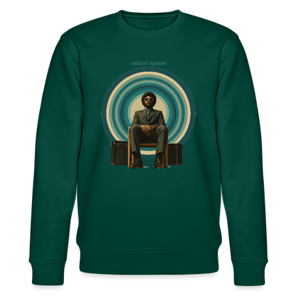 The Creator Has a Free Jazz Plan, Ekologisk sweatshirt CHANGER unisex från Stanley/Stella - skogsgrön