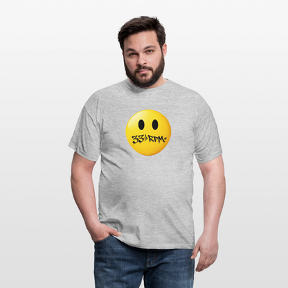 Turntable Grin, T-shirt unisex - gråmelerad