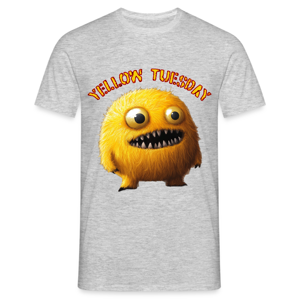 Yellow Tuesday – Funky, Not Blue, T-shirt herr - gråmelerad