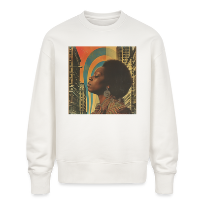 Jazz in the Moonlight, Ekologisk oversizetröja RADDER unisex från Stanley/Stella - OFF WHITE