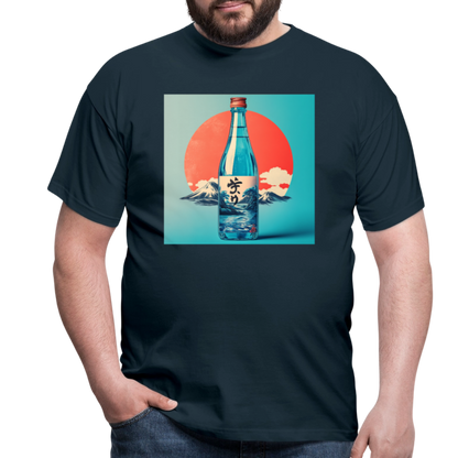 Stillhet i glas, T-shirt herr - marinblå