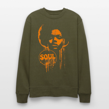 SOUL GLOW, Ekologisk sweatshirt CHANGER unisex från Stanley/Stella - kaki
