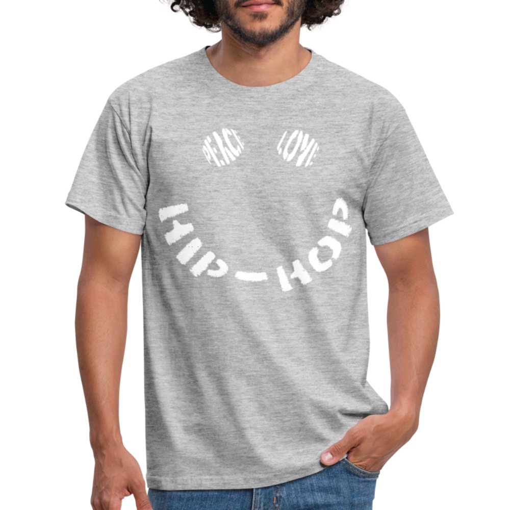 Peace, Love & Hip-Hop, T-shirt herr - gråmelerad