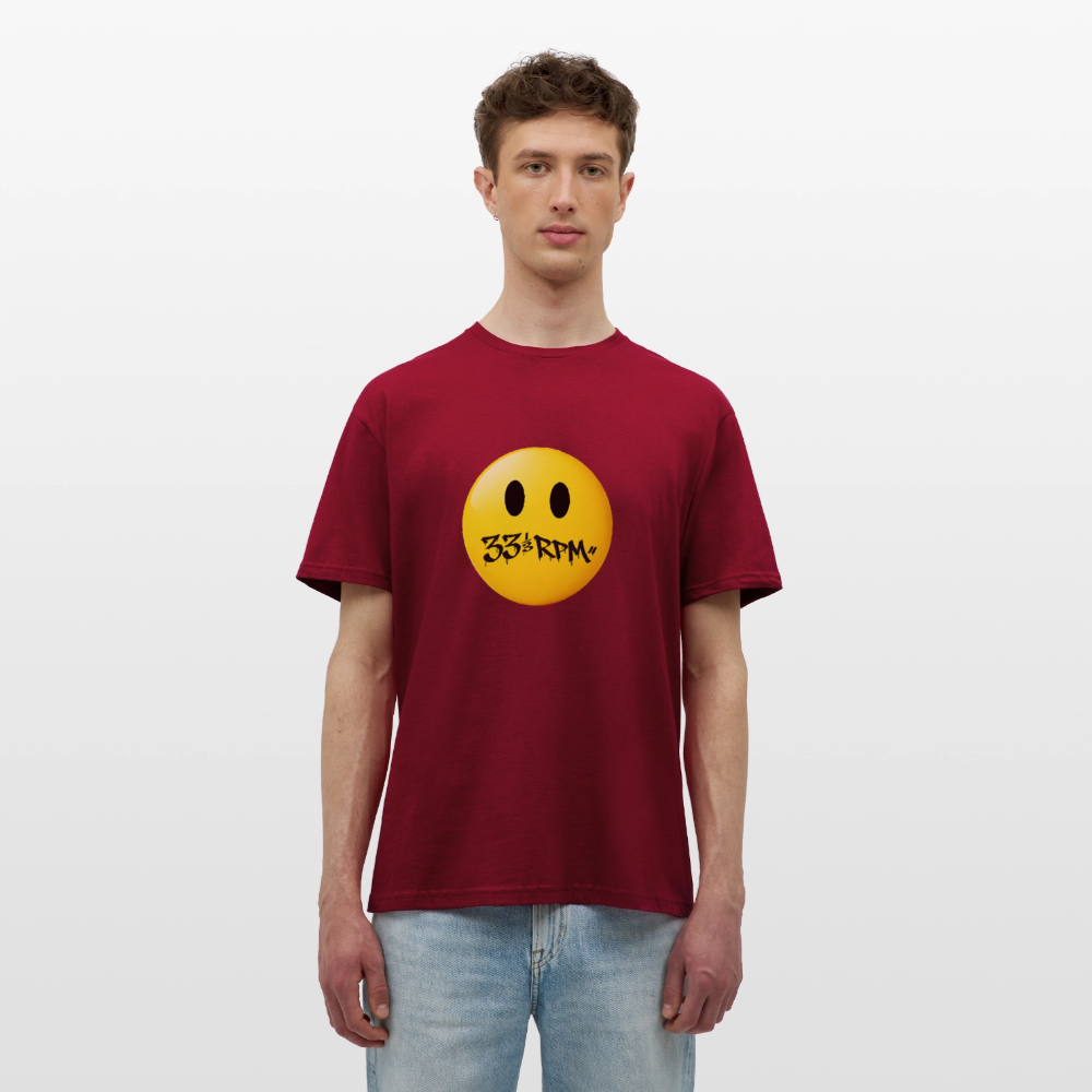 Turntable Grin, T-shirt unisex - tegelröd