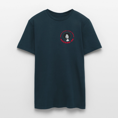 Where Music Lives – Powered by Acceso Family (small print), T-shirt unisex - marinblå