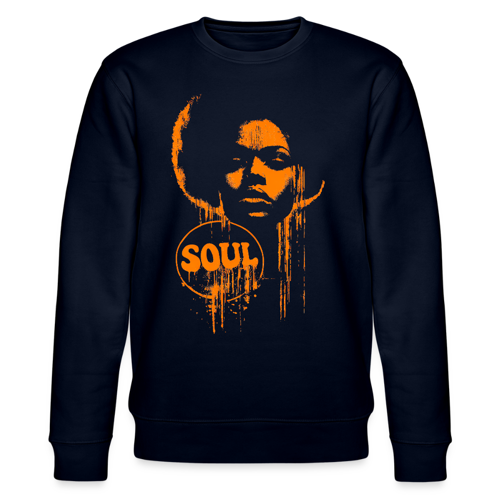 SOUL GLOW, Ekologisk sweatshirt CHANGER unisex från Stanley/Stella - marinblått