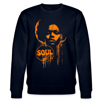 SOUL GLOW, Ekologisk sweatshirt CHANGER unisex från Stanley/Stella - marinblått