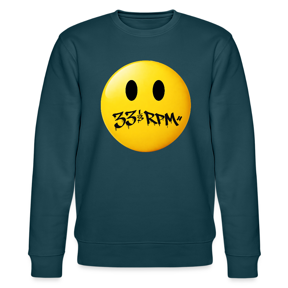 Turntable Grin, Ekologisk sweatshirt CHANGER unisex från Stanley/Stella - mörk petrol