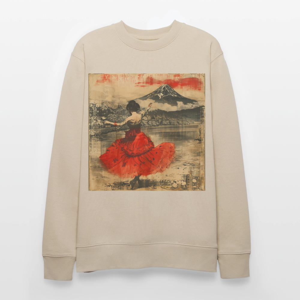 Flamenco i Solens Land, Ekologisk sweatshirt CHANGER unisex från Stanley/Stella - beige