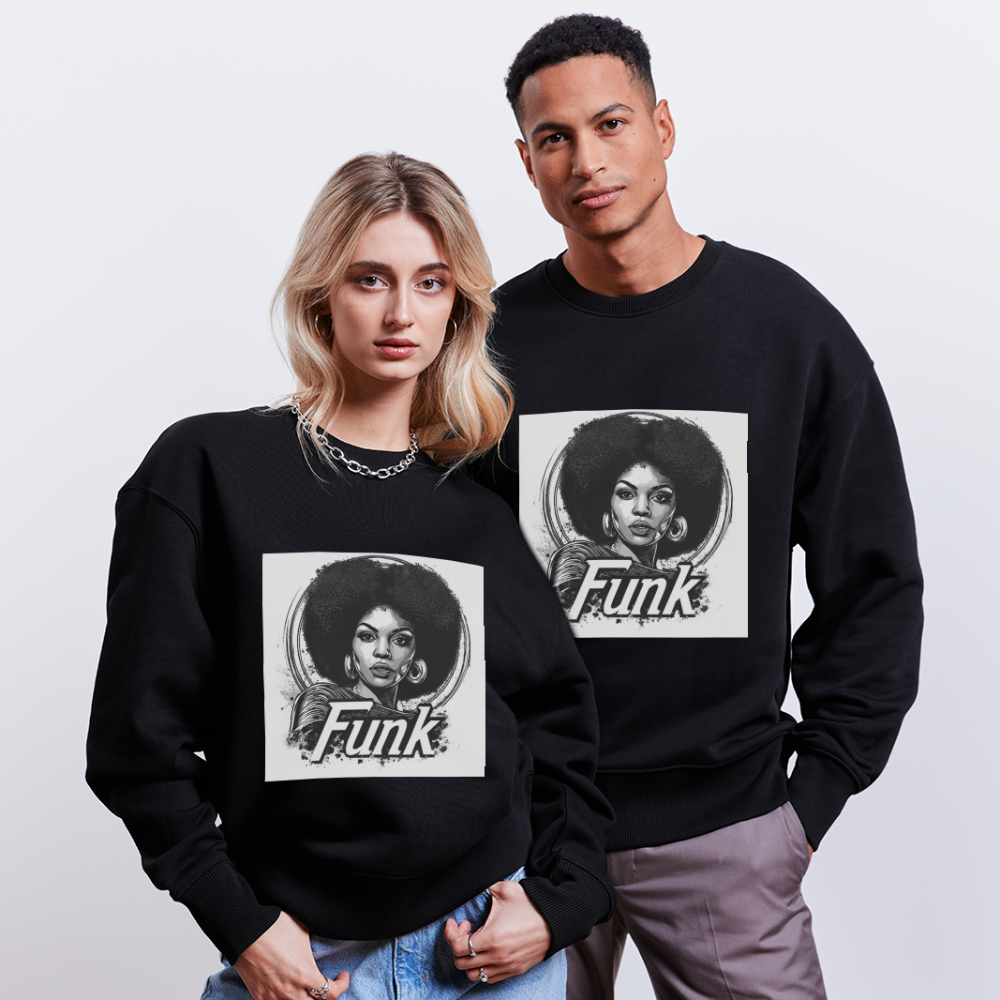 Funk Queen: Power in Motion, Ekologisk oversizetröja RADDER unisex från Stanley/Stella - svart