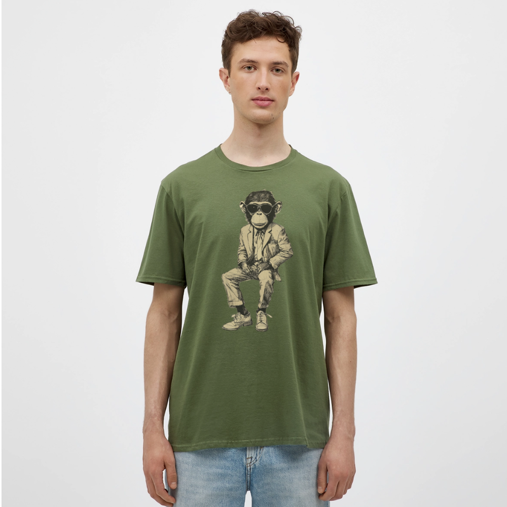 Mod Monkey, T-shirt herr - Militärgrön