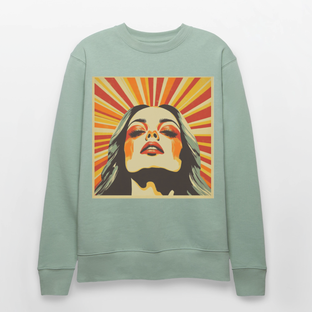 Sun Girl, Ekologisk sweatshirt CHANGER unisex från Stanley/Stella - ljus grågrön