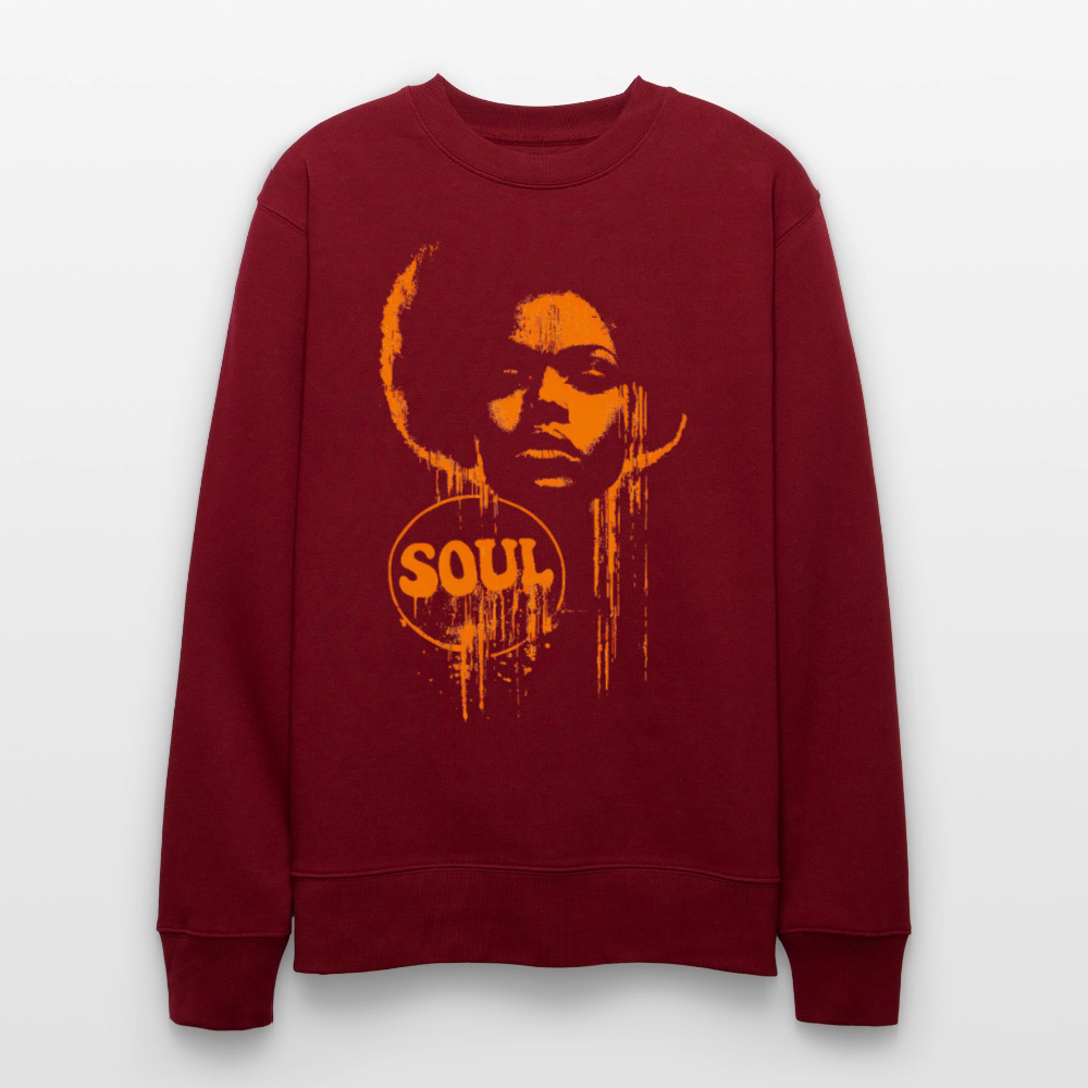 SOUL GLOW, Ekologisk sweatshirt CHANGER unisex från Stanley/Stella - vinröd