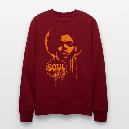 SOUL GLOW, Ekologisk sweatshirt CHANGER unisex från Stanley/Stella - vinröd