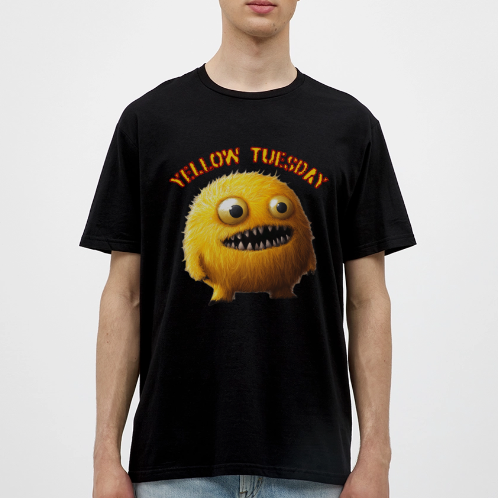 Yellow Tuesday – Funky, Not Blue, T-shirt herr - svart