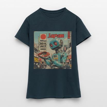 Shibuya Soul Jazz Classics, T-shirt dam - marinblå