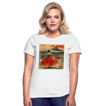 Flamenco i Solens Land, T-shirt dam - vit