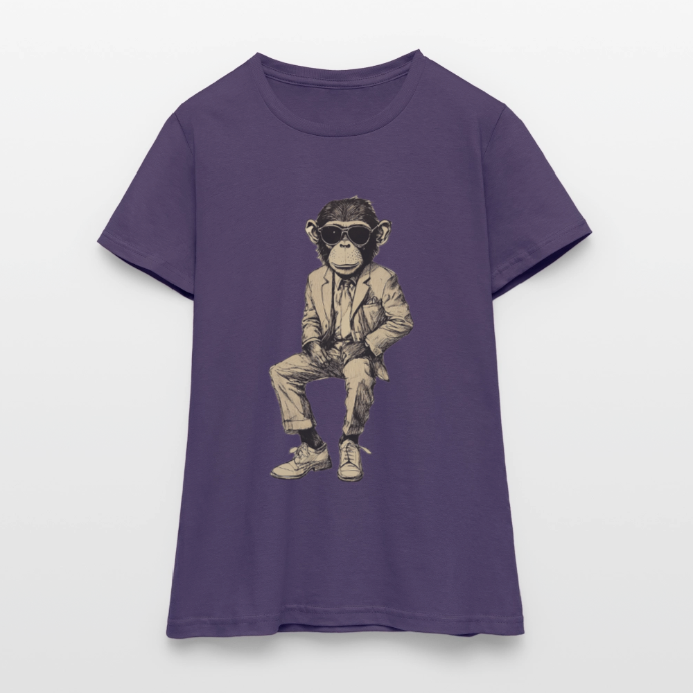 Mod Monkey, T-shirt dam - mörklila