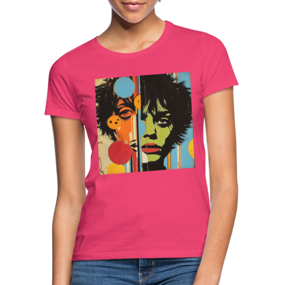 Split Faces, T-shirt dam - azalea