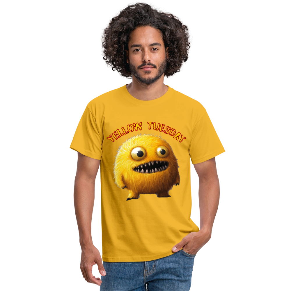 Yellow Tuesday – Funky, Not Blue, T-shirt herr - gul