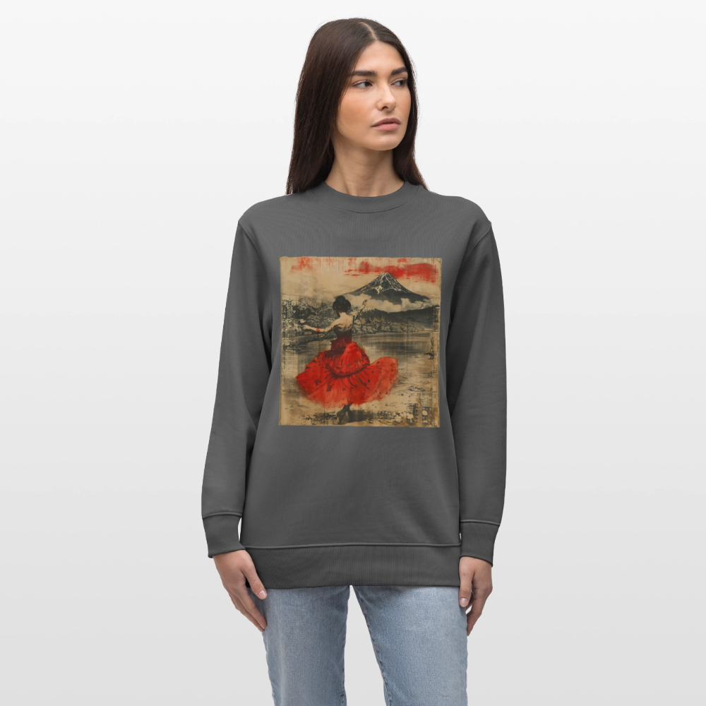 Flamenco i Solens Land, Ekologisk sweatshirt CHANGER unisex från Stanley/Stella - kolgrå