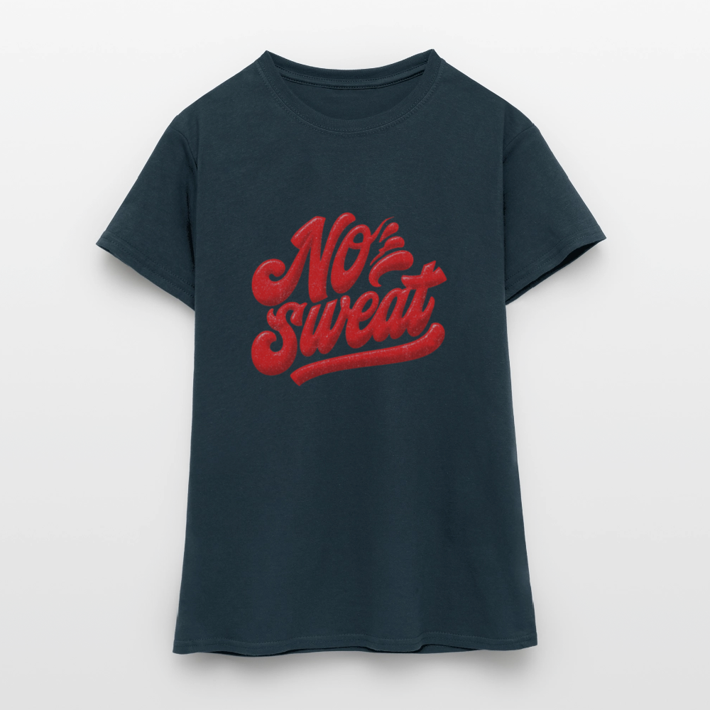 No Sweat, T-shirt dam - marinblå
