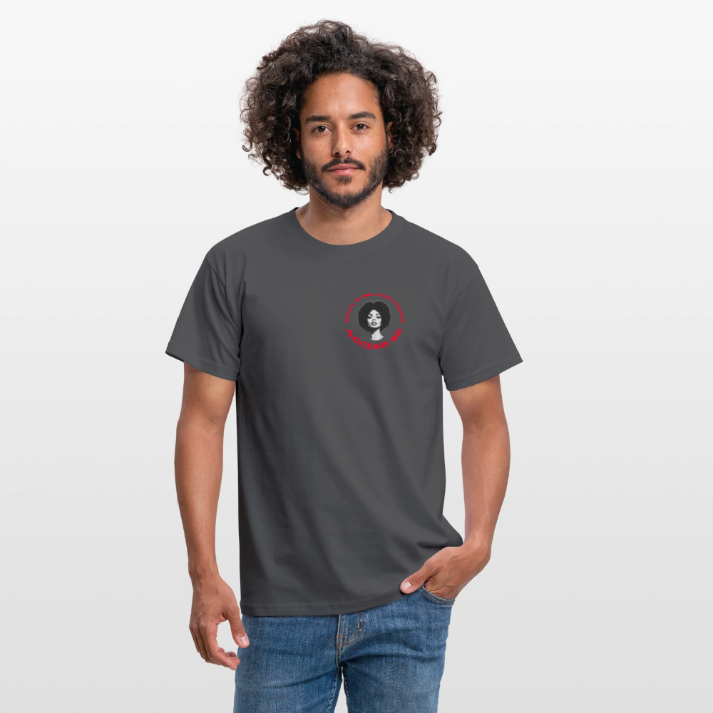 Where Music Lives – Powered by Acceso Family (small print), T-shirt unisex - kolgrå