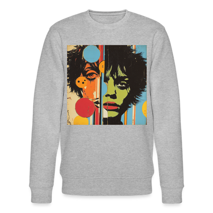 Split Faces, Ekologisk sweatshirt CHANGER unisex från Stanley/Stella - gråmelerad