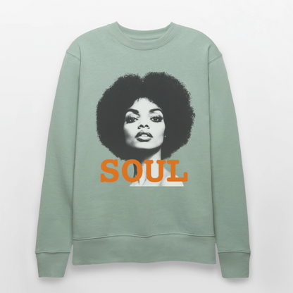 Soul PWR, Ekologisk sweatshirt CHANGER unisex från Stanley/Stella - ljus grågrön