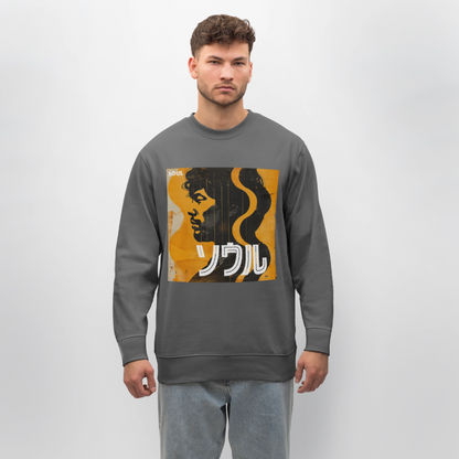 Nippon Grooves, Ekologisk sweatshirt CHANGER unisex från Stanley/Stella - kolgrå