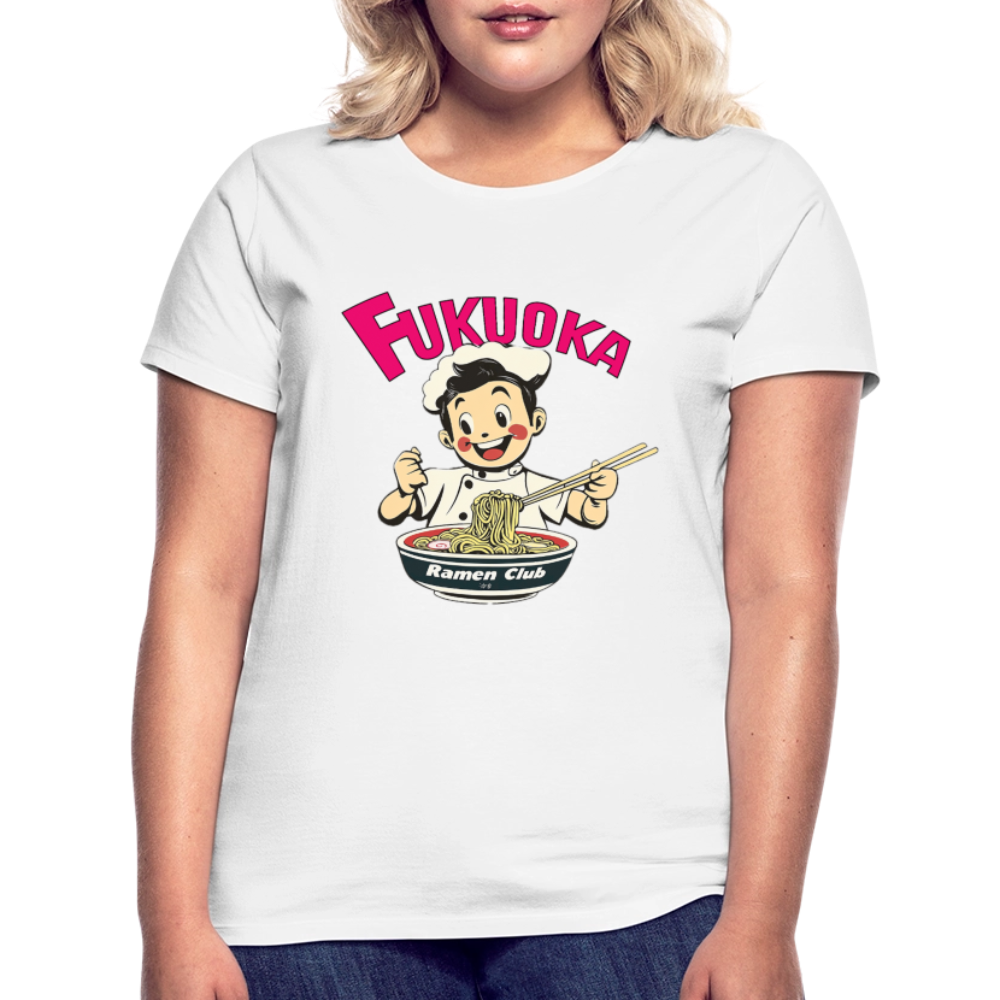 Fukuoka Ramen Club, T-shirt dam - vit