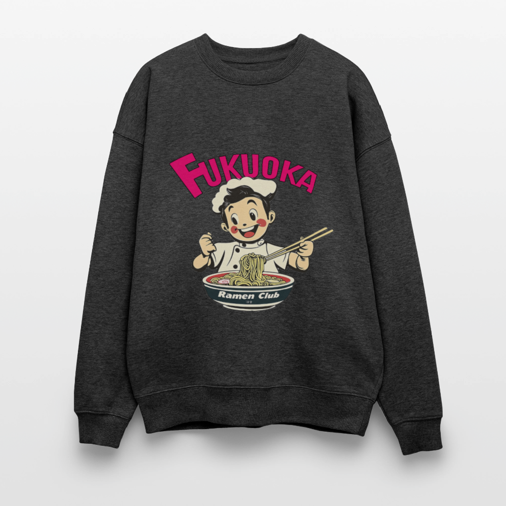 Fukuoka Ramen Club, Ekologisk oversizetröja RADDER unisex från Stanley/Stella - mörkgråmelerad