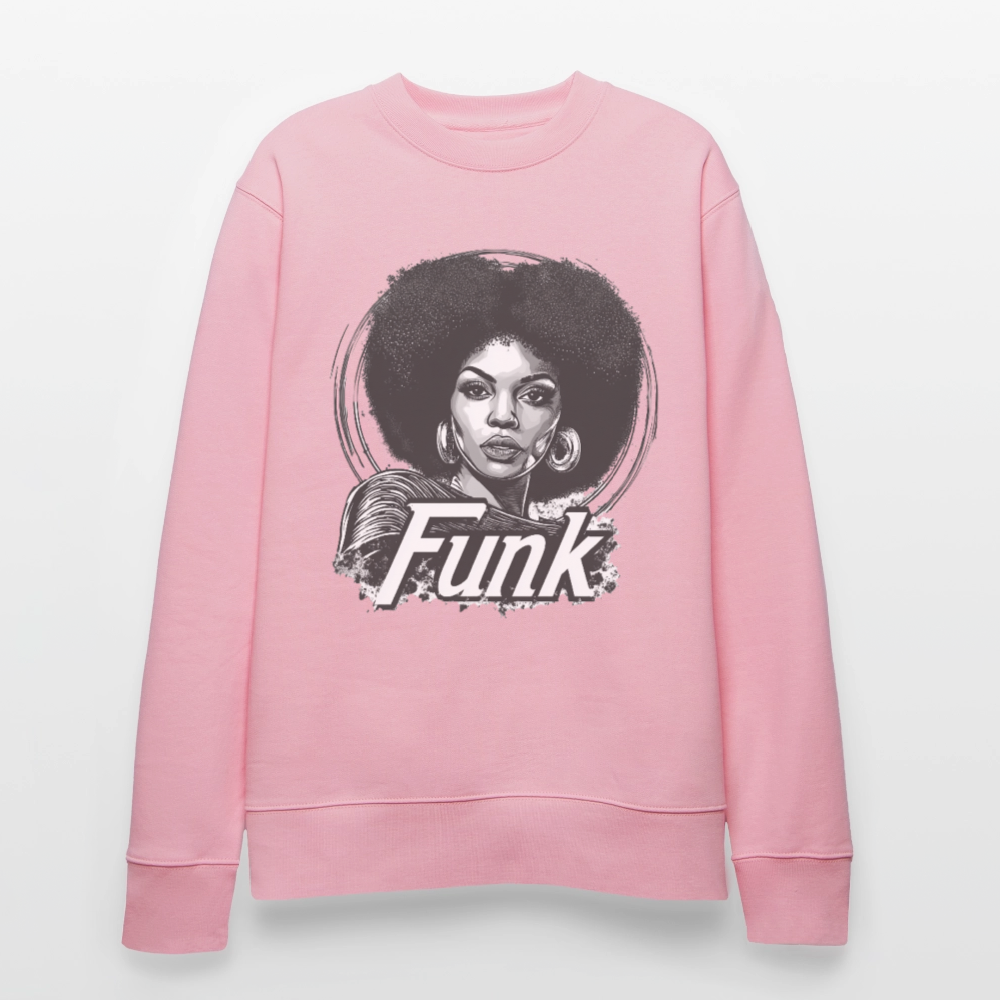 Funk Queen: Power in Motion (transparent bakgrund), Ekologisk sweatshirt CHANGER unisex från Stanley/Stella - ljusrosa