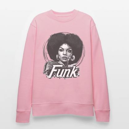 Funk Queen: Power in Motion (transparent bakgrund), Ekologisk sweatshirt CHANGER unisex från Stanley/Stella - ljusrosa