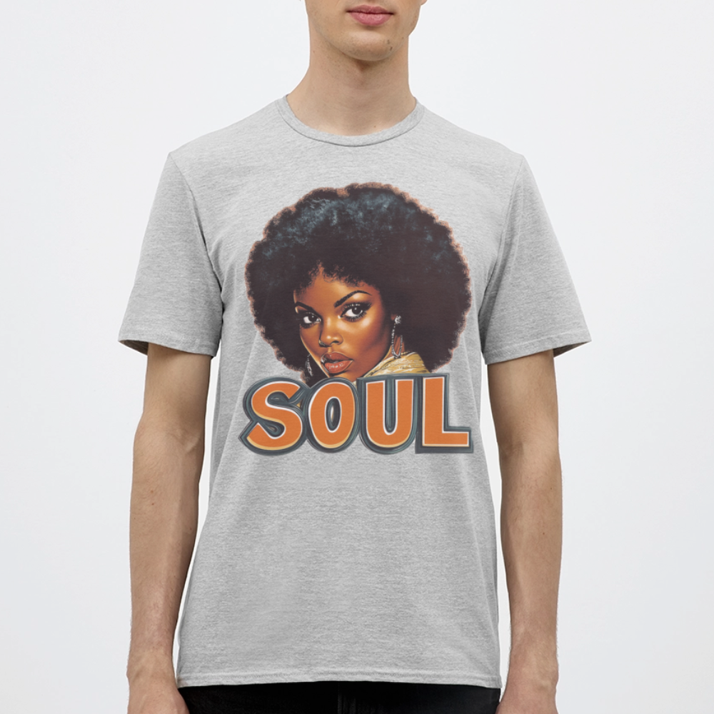 Soulful Vibes, T-shirt herr - gråmelerad