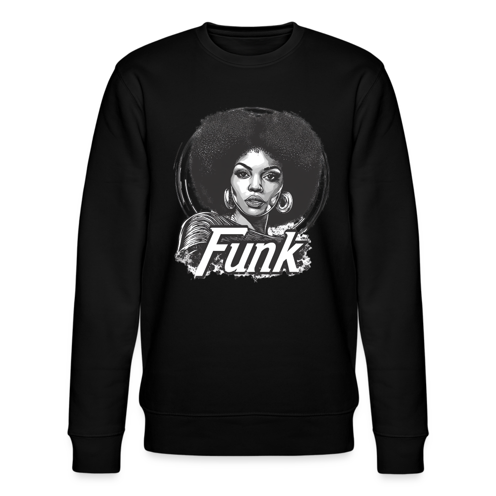 Funk Queen: Power in Motion (transparent bakgrund), Ekologisk sweatshirt CHANGER unisex från Stanley/Stella - svart