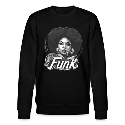 Funk Queen: Power in Motion (transparent bakgrund), Ekologisk sweatshirt CHANGER unisex från Stanley/Stella - svart